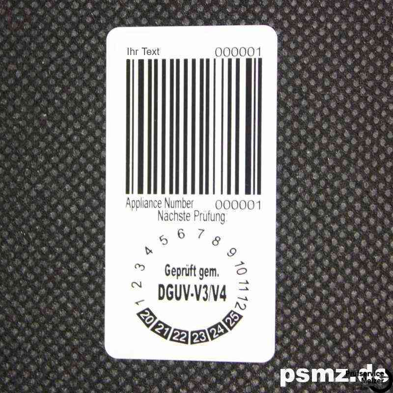 PE_5025_L3: Das DGUV-V3 Univeraletikett für Kabel und Gerät