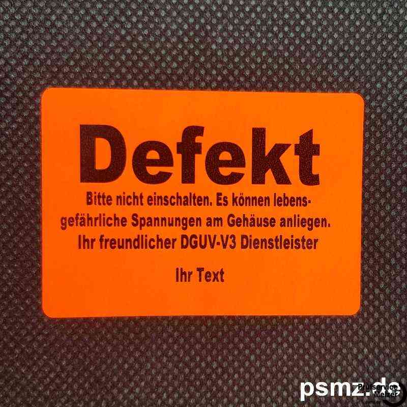 DEF_01 - Das "Defekt" Etikett