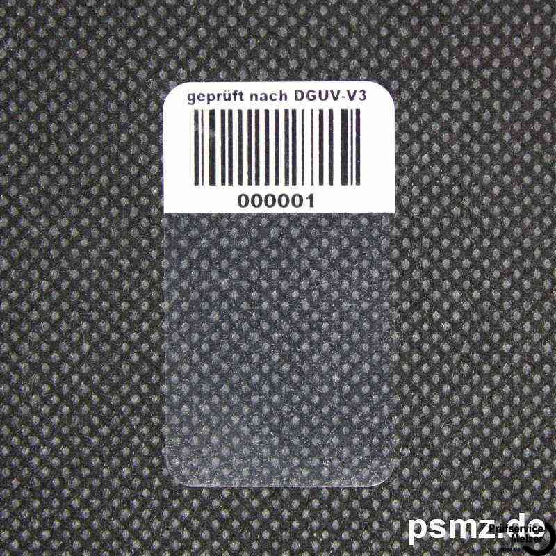 PP2414_STD Kabeletikett für DGUV-V3 inkl Barcode