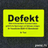 Das gelbe "Defekt" Etikett DGUV-V3
