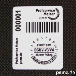 Das kompakte DGUV-V3 Kombietikett mit viel Platz