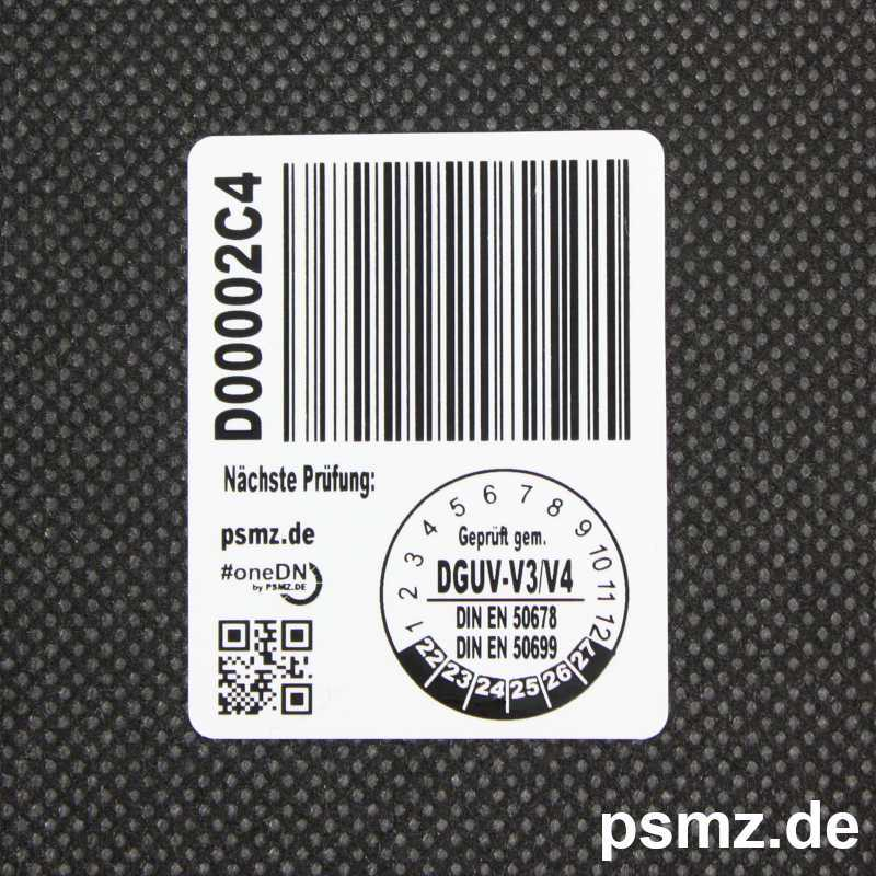 OneDN DGUV-V3 Kombietikett für Geräte mit QR