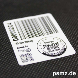 OneDN DGUV-V3 Kombietikett für Geräte mit QR