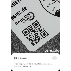 OneDN DGUV-V3 Kombietikett für Geräte mit QR