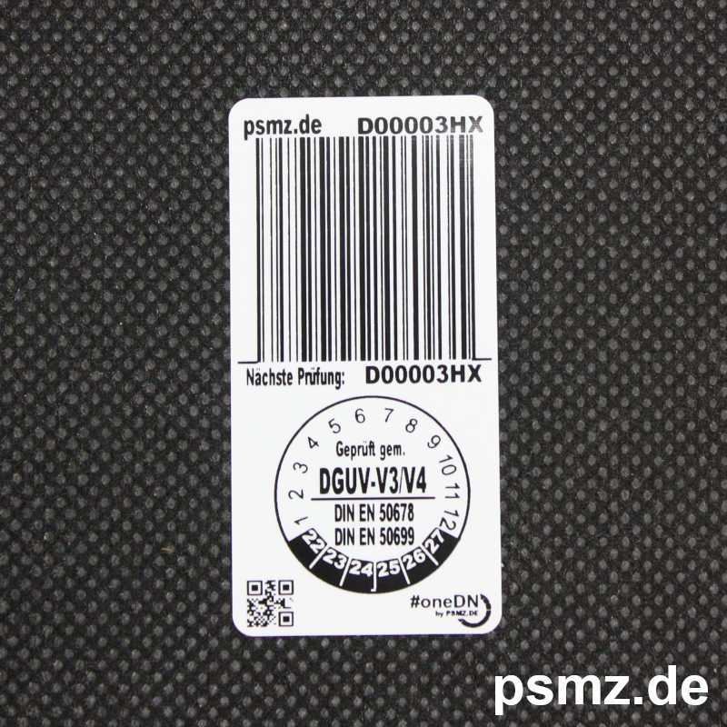 OneDN DGUV-V3 Kombietikett für Geräte und Kabel mit QR