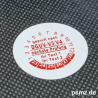 500 Prüfplaketten DGUV-V3/V4 30mm Vinyl weiß und Wunschtext auf Rolle