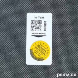 QR DGUV-V3 Starterset mit 500 Trägeretiketten und 500 Plaketten