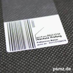 PE3527_CAB15: Selbstlaminierendes Kabeletikett für die DGUV-V3/V4