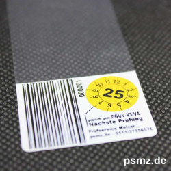 PE3527_CAB15: Selbstlaminierendes Kabeletikett für die DGUV-V3/V4